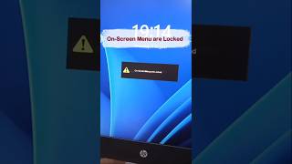 On-Screen menus are lock in hp Pc/ Monitor | How to unlock HP monitor OSD lock | #youtubeshorts