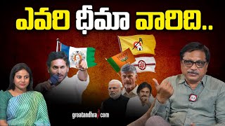 ఎవరి ధీమా వారిది..| Ys Jagan, Chandrababu Naidu, Pawan Kalyan | Ap Politics | greatandhra.com