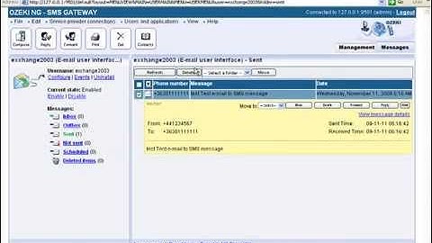 Send SMS from Microsoft Exchange 2003 - Using the e-mail user