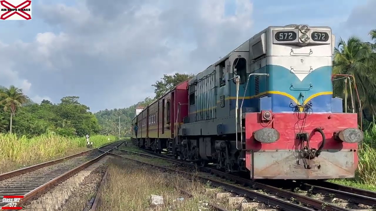Mighty British Columbia with Udaya devi Express #emd #train #srilankarailway #g12 