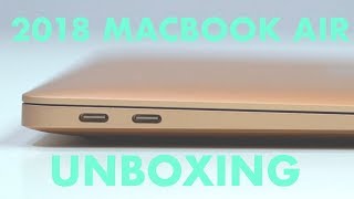Gold MacBook Air 2018 unboxing