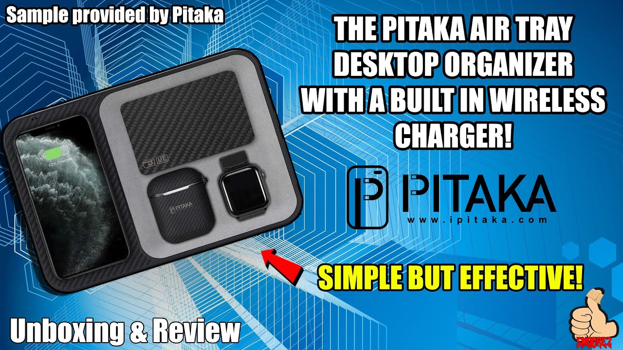 THE PITAKA AIR TRAY! Desktop Organizer with built in Wireless Charger! Unboxing & Review!