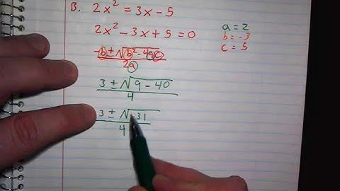 4-8 Problem 7, Example B, Finding imaginary Solutions