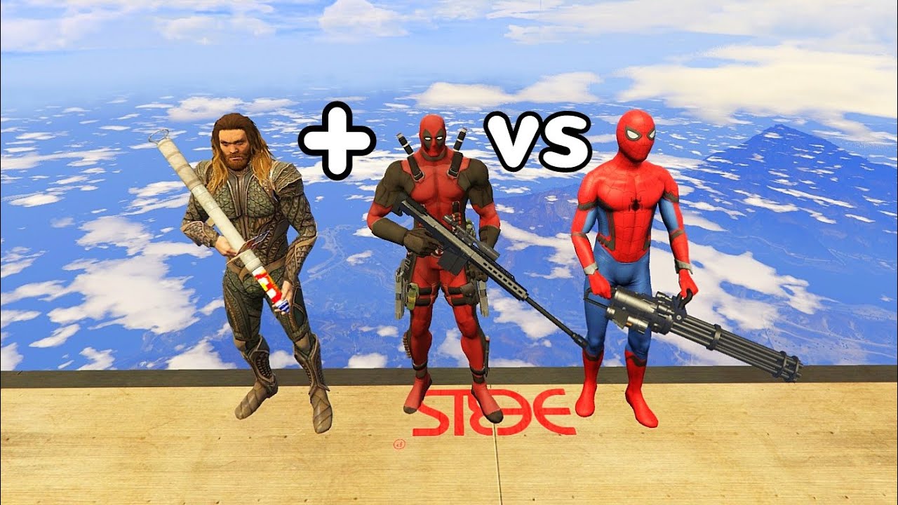 GTA 5 Crazy Ragdolls Deadpool & Aquaman VS Spiderman  vol.1 Funny (Euphoria Physics | Funny Moments)