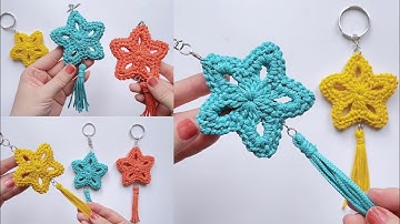 [ENG] Móc móc khoá ngôi sao ⭐️ Crochet Star Keychain/Charm