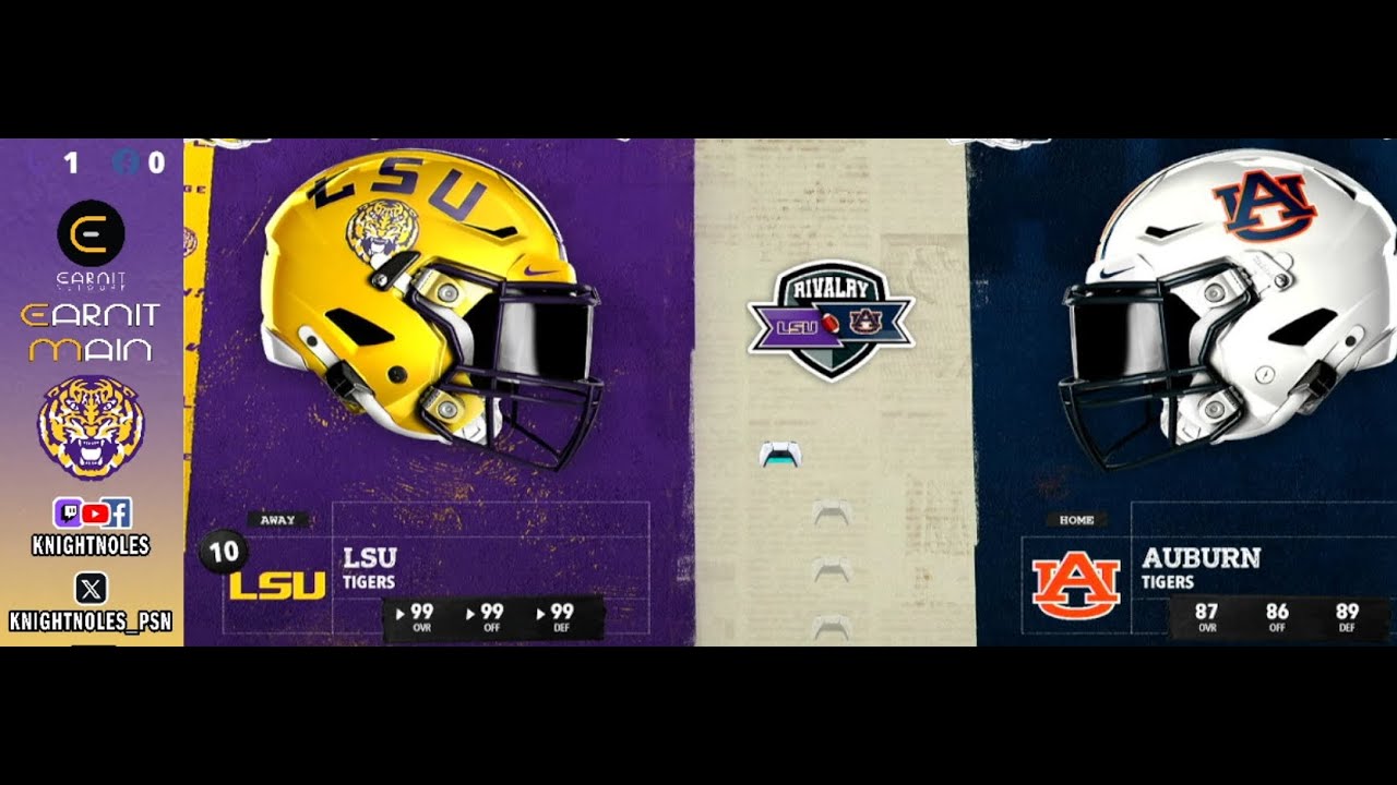 Lsu Earn Program NCAA: Earn It Main: 2029 W7: #10 LSU @ Auburn (cpu) - YouTube