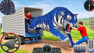 🐅 Wild Animal Transport Truck Game 3D | Tiger Cargo Driving Simulator truck main loading sher  screenshot 1
