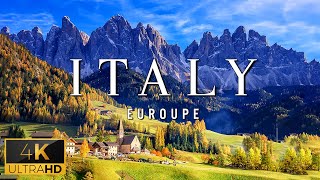 FLYING OVER ITALY (4K UHD) - Relaxing Music With Stunning Beautiful Nature (4K Video Ultra HD)