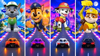 Rocky vs Chase vs Jungle Marshall vs Rubble | Paw Patrol Race Master 3D Car Racing screenshot 4