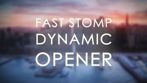 Fast Stomp Dynamic Opener  - After Effects Template #AfterEffectsTemplate #Videohive