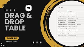 React Js - Drag And Drop Table - V1