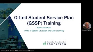 Gifted Student Service Plan (GSSP) Training