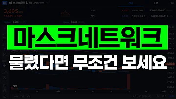 마스크네트워크 코인 전망 이렇게 될 겁니다 중요 타점 정리해드립니다