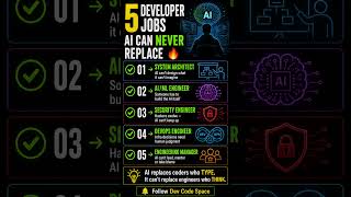 5 Developer Jobs AI Can NEVER Replace 🔥 #shorts