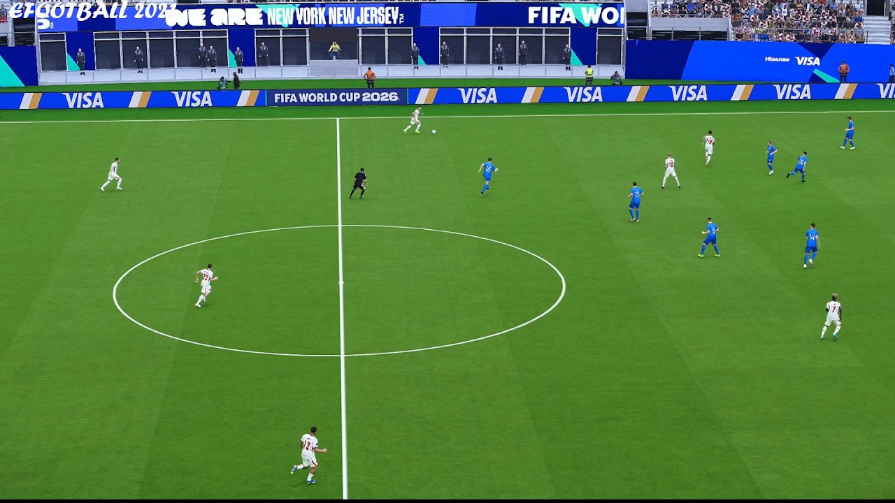 [eFootball 2021] England vs Croatia. World Cup 2026 Full Match - Video Game Simulation PES 2021