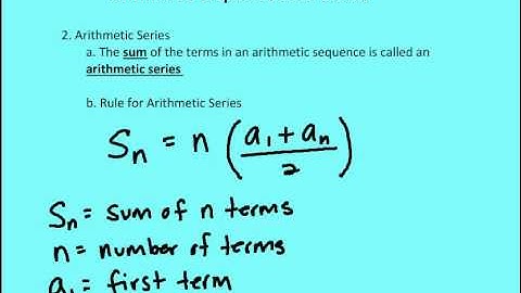 12.2 Arithmetic Sequences and Series (Lesson)