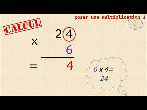 Comment poser une multiplication par un nombre à un chiffre
