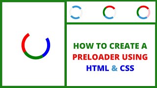 HTML CSS Preloader Tutorial.How To Create Preloader Using HTML And CSS.