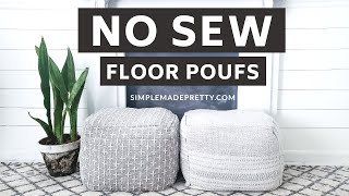 No Sew Floor Poufs - No Sew Pouf, DIY Floor Pillows No Sew screenshot 5