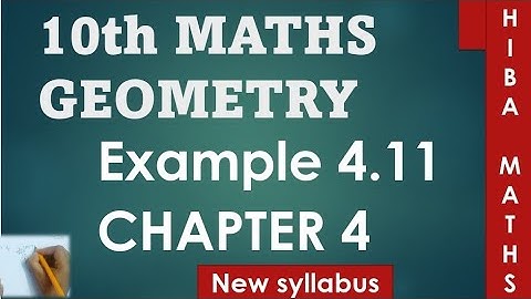 10th maths chapter 4 example 4.11 practical geometry | hiba maths