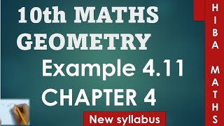 10Th Maths Chapter 4 Example 4.11 Practical Geometry Hiba Maths