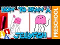 How to draw a jellyfish  preschool