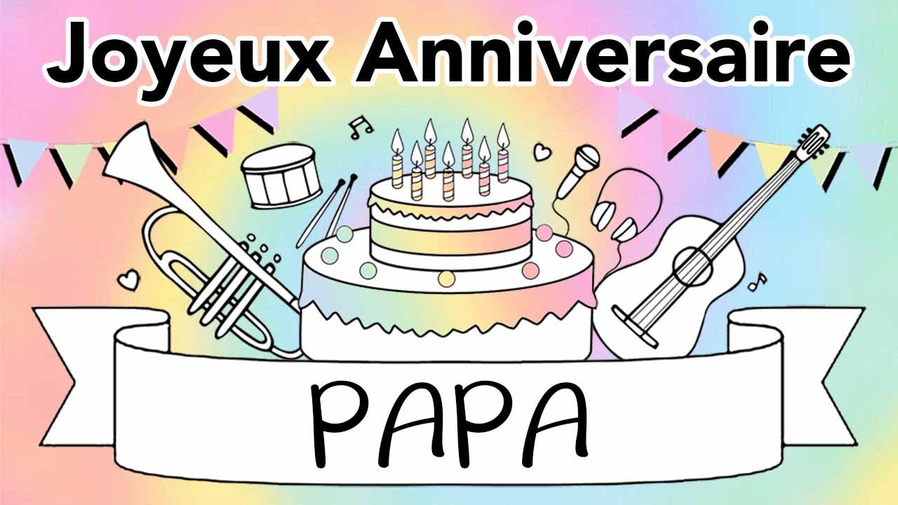 NOUVEAU Joyeux Anniversaire Papa Guitare Jazz Manouche 