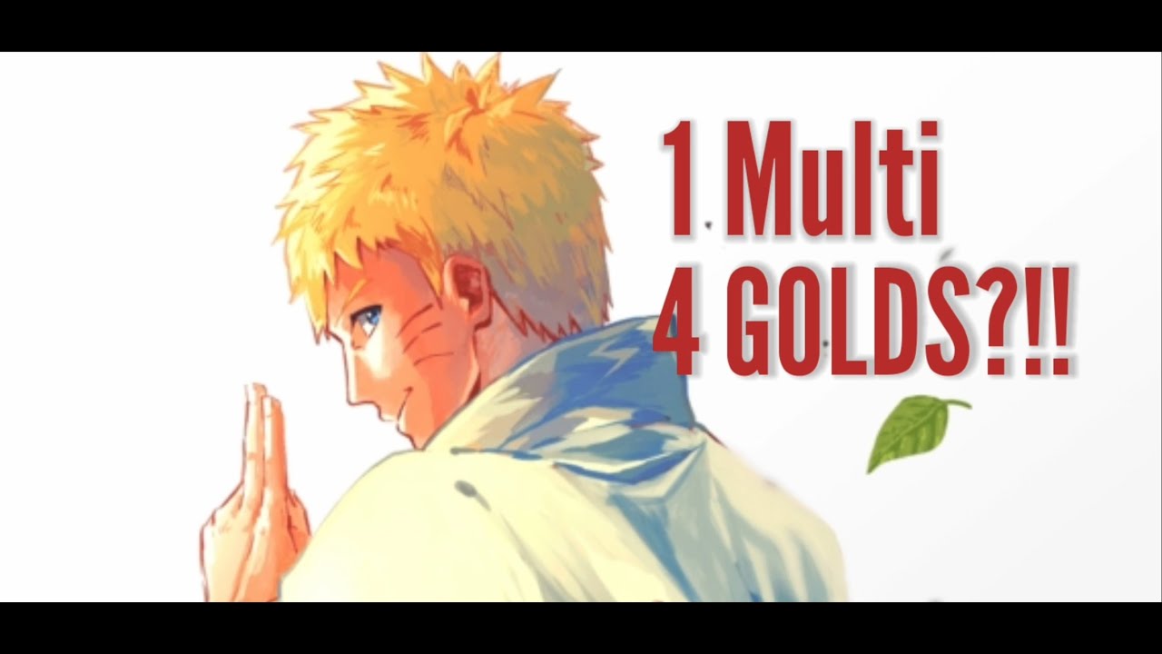 YOOOO 4 Golds in one Multi!!! 🔥🔥🔥| NARUTO BLAZING summons.