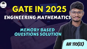 GATE 2025 Instrumentation(IN) Engineering Mathematica Solutions || Memory Based || PrepFusion