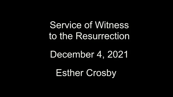 Esther Crosby Memorial Service