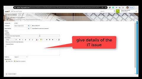 How to create an Incident in HEAT Self Service Portal