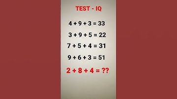 Test IQ | Tìm quy luật cho bài toán logic #shortvideo #toán_học #đại_số
