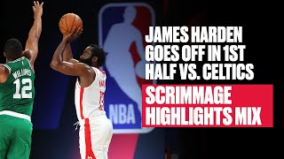 James Harden Drains 7 3-Pointers In The First Half vs. Celtics