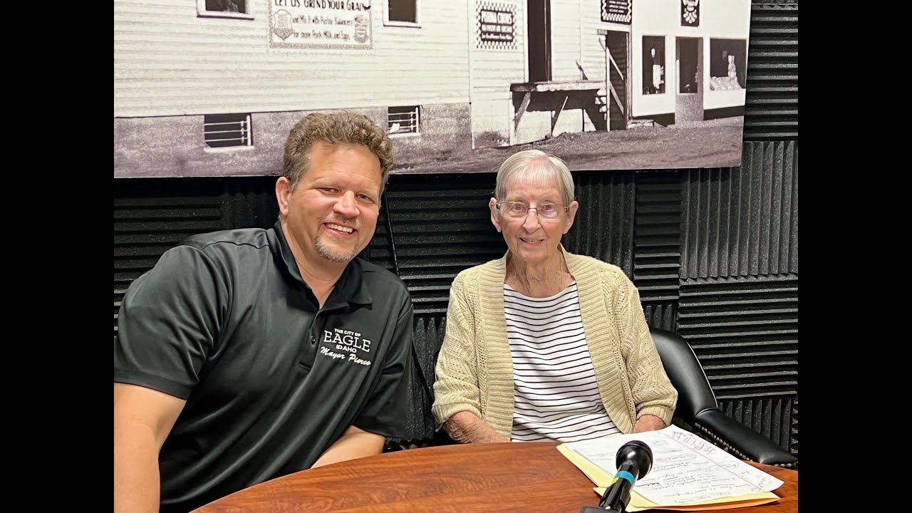 Centenarian Mert Drorbaugh chats about the Eagle Senior Center & Aging with Mayor Pierce, Episode 15