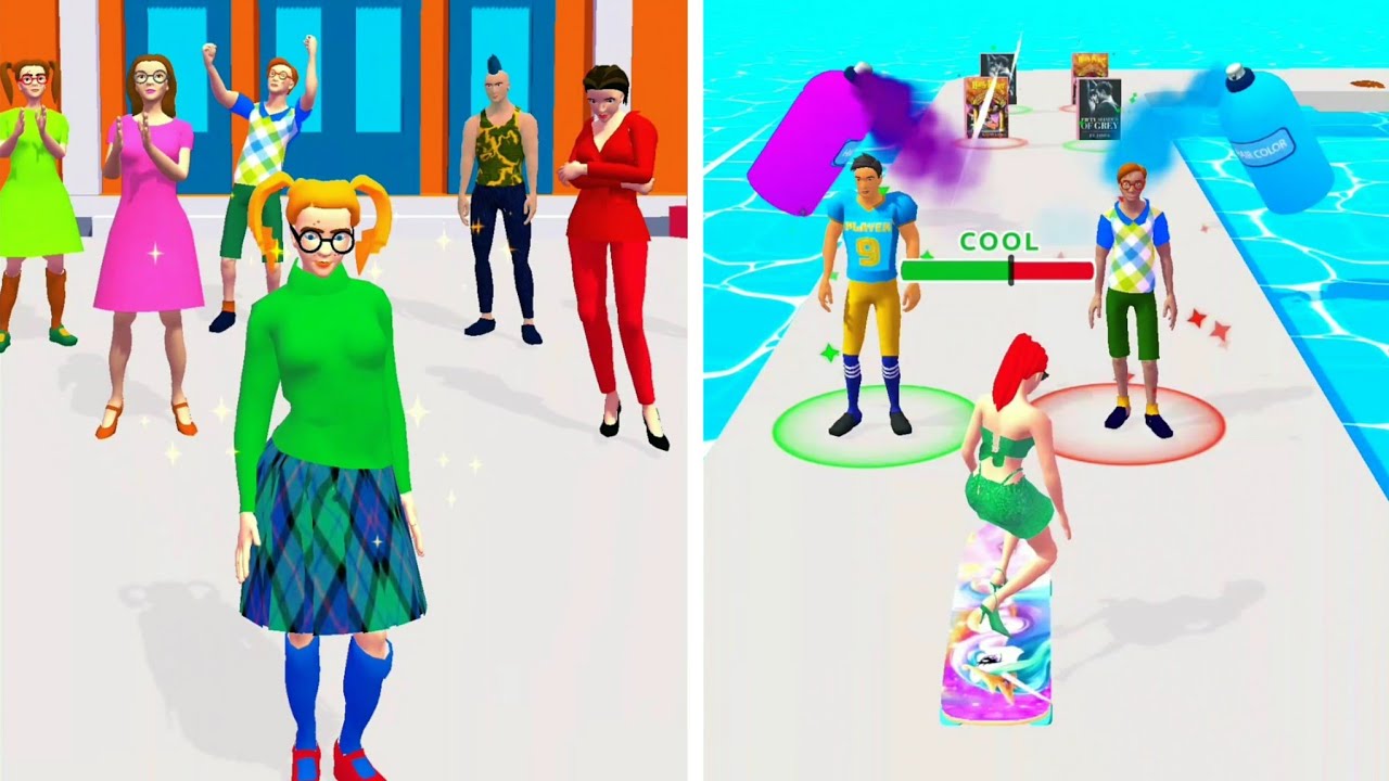 Popular vs Nerd 🤓❓👸🏻 All Levels Gameplay Android,iOS