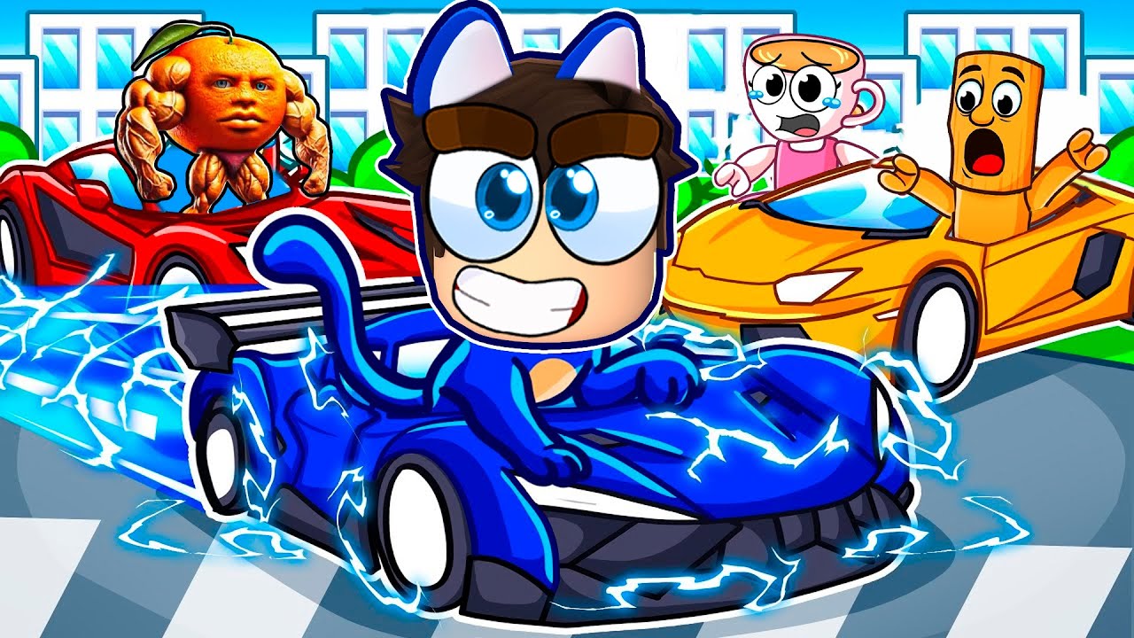 Je fais une COURSE de VOITURE contre les BRAINROTS sur Roblox !