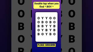 Find 👉BOY👈 in 5 seconds | Visual Test | Observation Skills | Number Search | Find the Odd one out