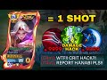 JUST ONE COMBO!! INSTANT KILL!! THIS HANABI BURST CRITICAL DAMAGE IN RANKED GAME 😈| EXTREME DAMAGE!!