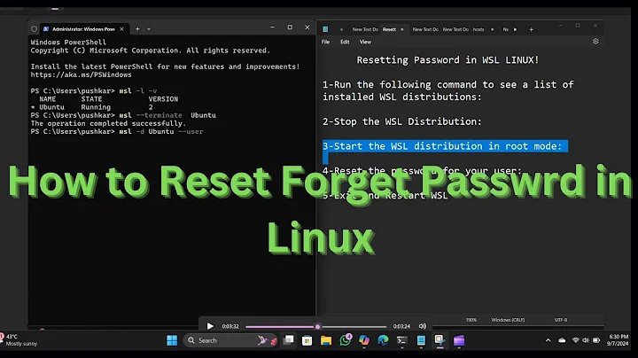How to Reset Your Forgotten Password in WSL on Windows 11! #PasswordReset #TechTips #wsl2