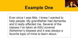 Writing a Personal Statement for Graduate School Webinar