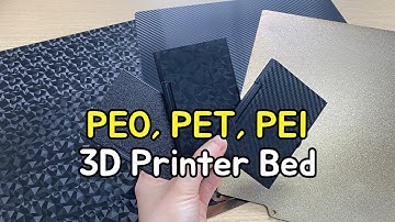 PEO PET PEI Texture 3D printer Bed Compare
