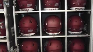 TSU Football Thanks Michael Strahan For Helmet Donation