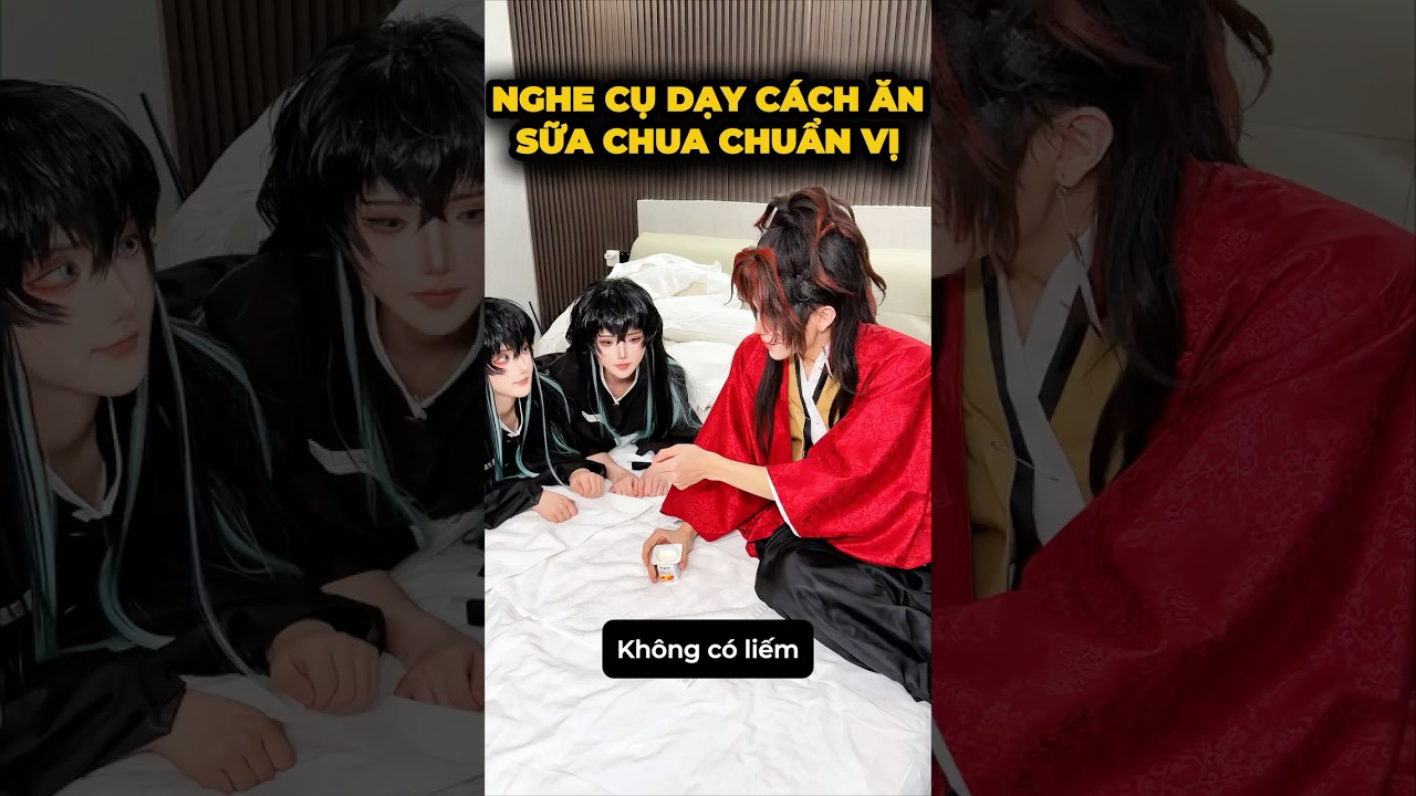 Bài 1: Nghe cụ dạy cách ăn sữa chua🥹- Anh em Yoriichi#cosplay #shorts #minnacosplay