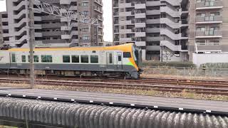 【定刻運行】しおかぜ５号は、8600系５両編成で、妹尾駅を通過、松山に向かいました。