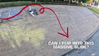 Can I flip into this massive slide?