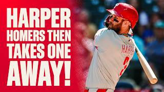 Bryce Harper HOMERS then ROBS Julio Rodríguez!