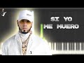 Anuel AA - Si Yo Me Muero | Instrumental Piano Tutorial / Partitura / Karaoke / MIDI