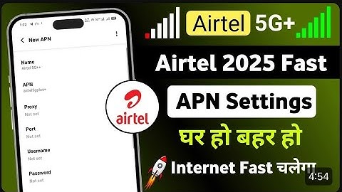 Airtel Internet speed increase ✈️💥new APN 2025/ Airtel 4G/5G/ airtel network problem solution🤩🤩💥