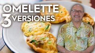 El truco para hacer un Omelette Perfecto y rápido  3 Recetas en 1 para un desayuno fácil