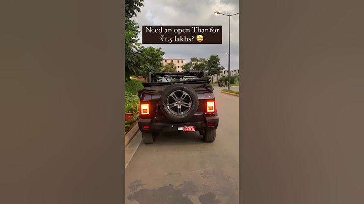 Need an open roof Mahindra Thar @ ₹ 1.5 Lakhs | PRORATA